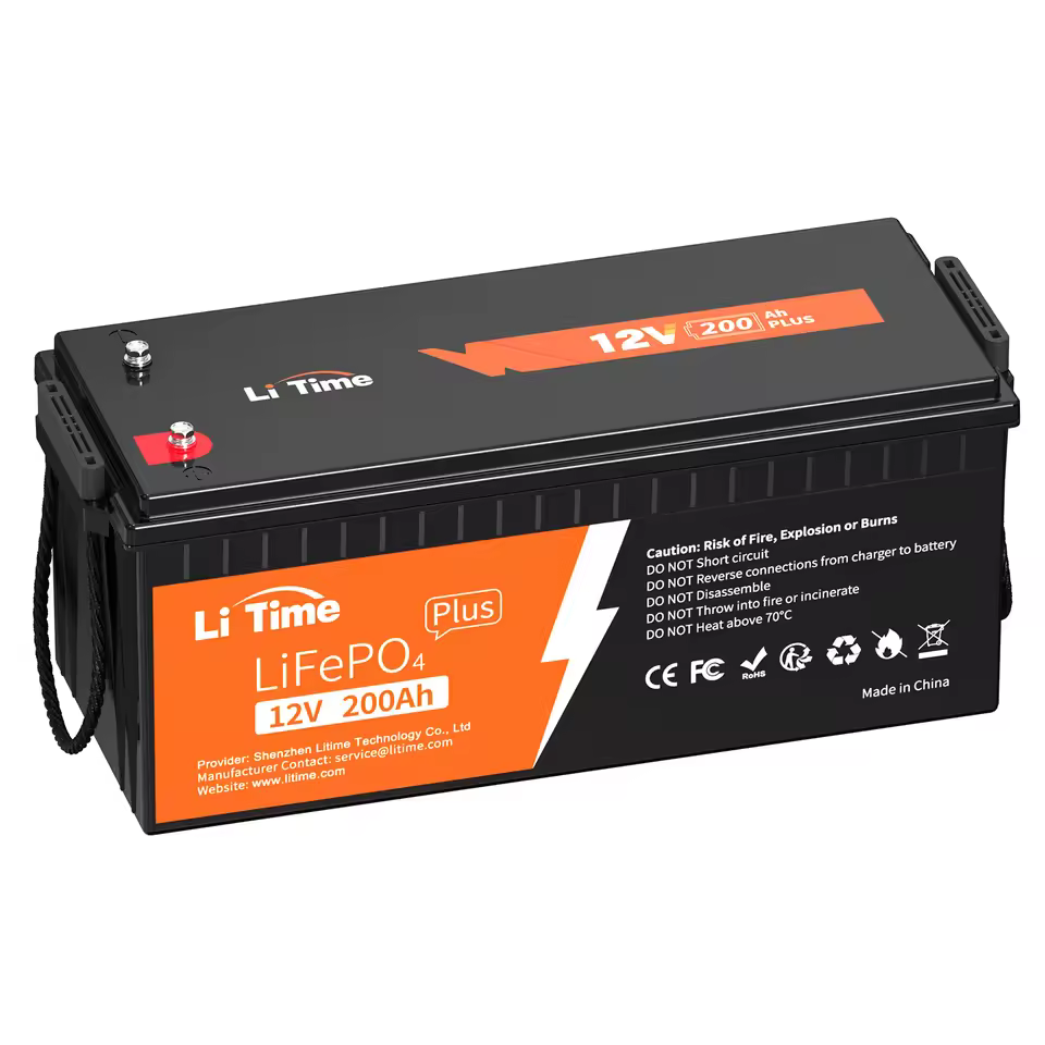 Litime Us Stock 12v 200ah Plus 200a Bms Most Popular Marine Truck Home Lipo4 Battery Pack 4000+ Cycles Lithium Ion For Home