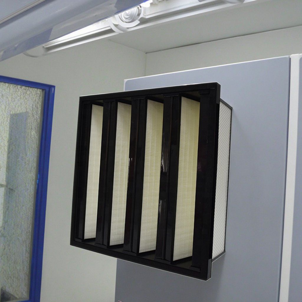 HEPA Air Filters ABS Plastic Frame V Bank