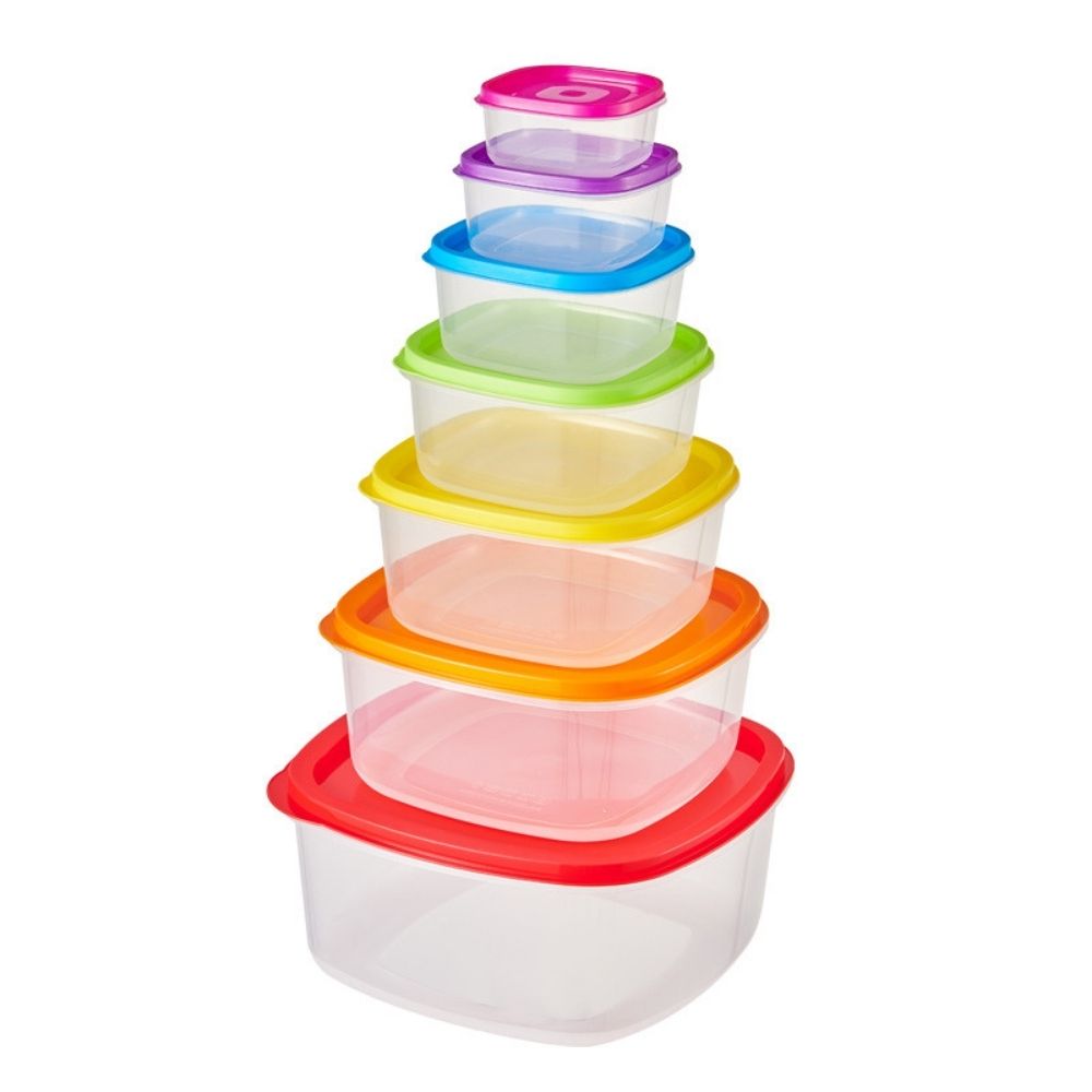 Large Plastic Food Containers with Lids for Pantry, Fridge, Freezer Mi29836