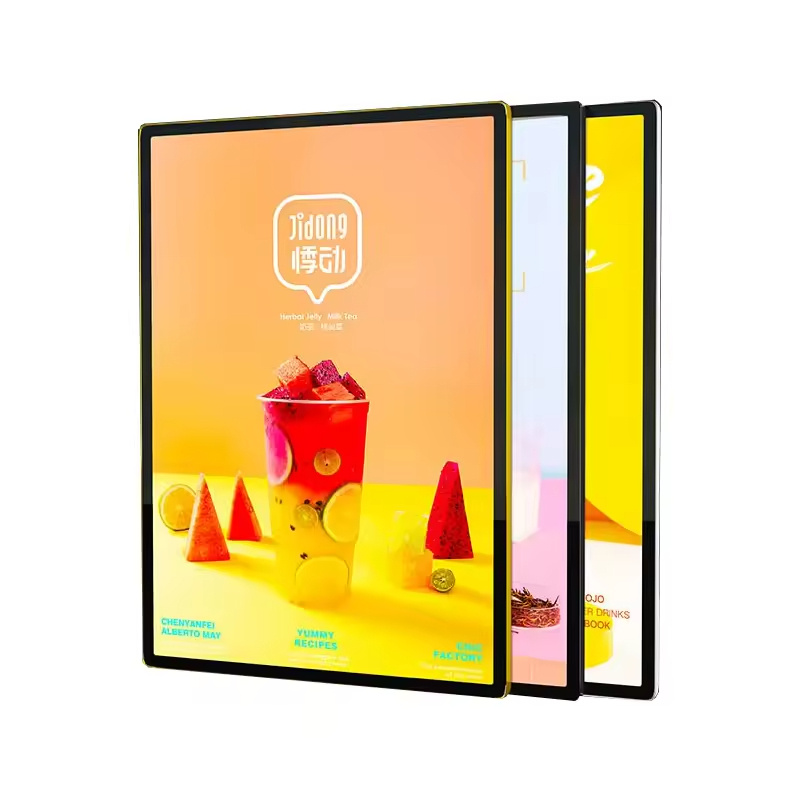 High Brightness Ultra Slim LED Poster Frame Glass Panel Menu Advertising Lightbox