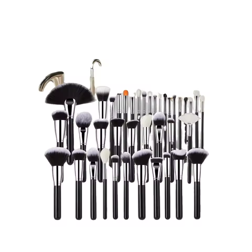 8pcs15pcs 30pcs 45pcs Professional Makeup Brush Set With Cosmetics Bag Or With 2pcs Blender Sponges Or With 2 Powder Puffs