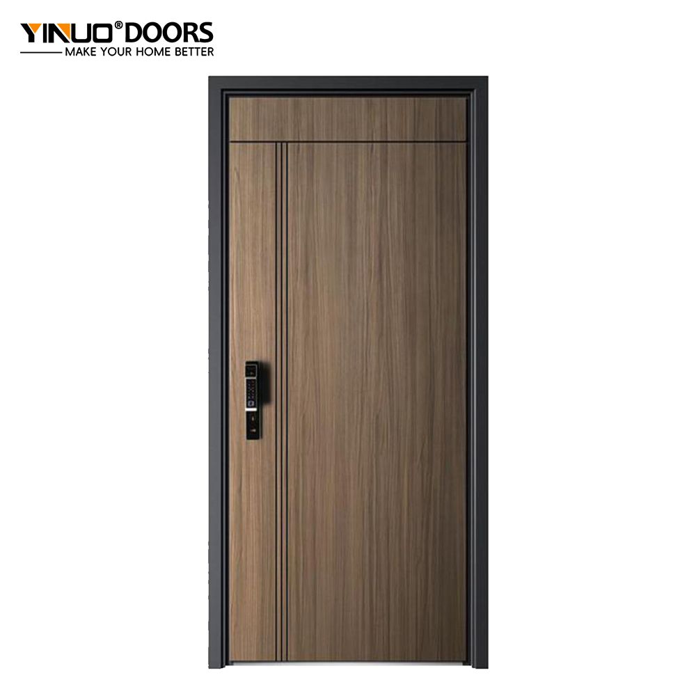 Villa Entrance Zinc Alloy Security Steel Door 100mm Thickness Waterproof Design Smart Home Ready