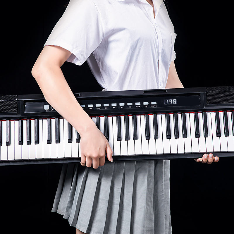 Hot Sale 88 Keys Portable Electronic Organ Music Keyboard Instrument With Lighting Keys