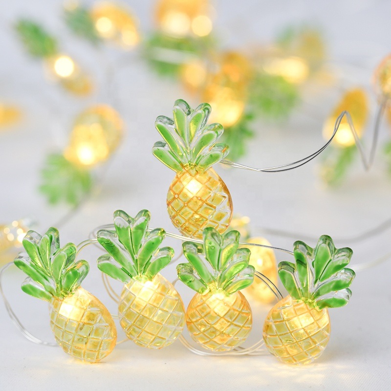 China Factory Indoor Decoration Copper Wire Pineapple LED String Lights
