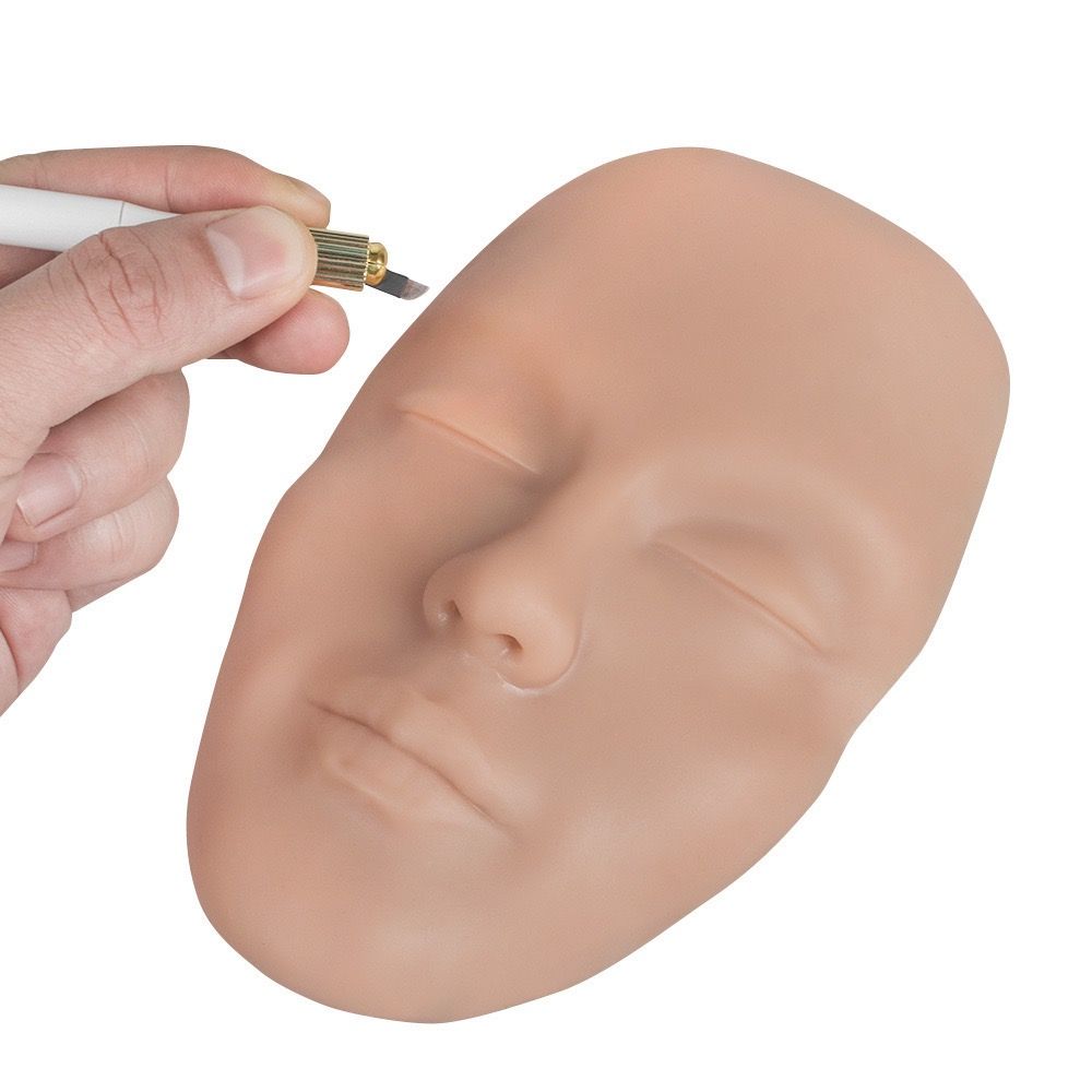 Microblading Supplies Eyebrow Lip Tattoo Fake Skin Realistic Silicone 3D Face Practice Skin for Permanent Makeup Training