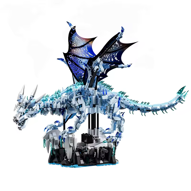 Mj13093 Mechanical Frost Dragon 1646pcs Diy Building Block Model Kit-Robotic Animal Assembly Toy Collectible Gift