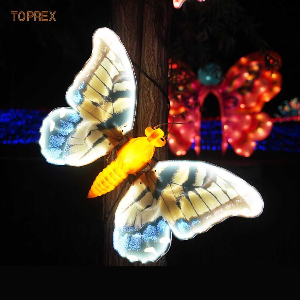 Toprex 64cm Butterfly Light Waterproof IP65 LED Christmas Halloween Garden Decorative Lighting for Holidays Decoration