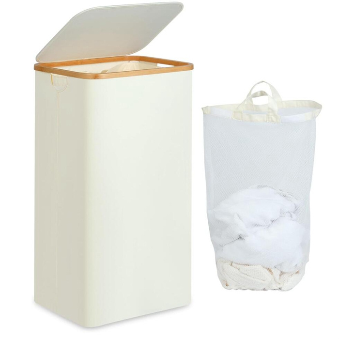 Foldable Clothes Hamper Tall Dirty Laundry Basket for Toys Towels Organizing