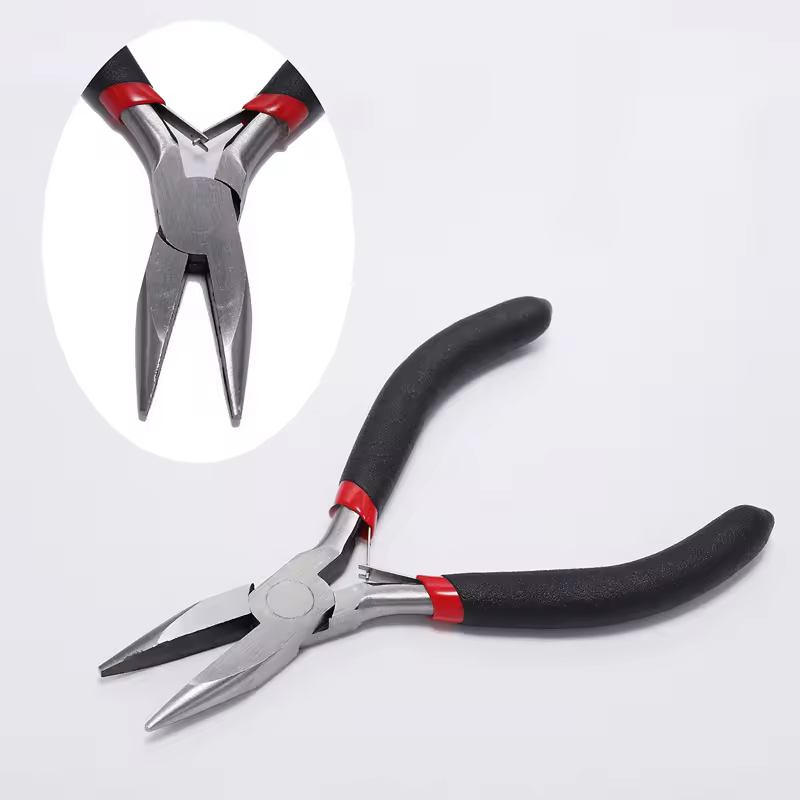 Factory Direct 8-inch Cutting Pliers With Red-black Handle Soft Grip Plastic Power-off Hot Sale Oem Customizable Steel Material