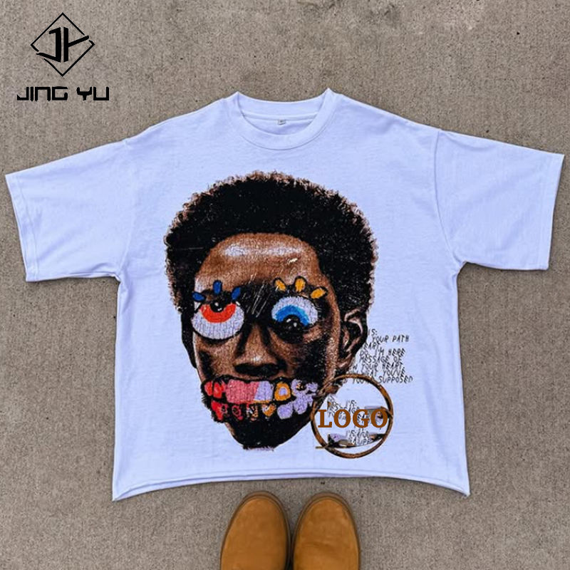 Manufacturers Boxy Heavy Cotton DTG Print Streetwear Cropped Fit Reverse Stitching T-Shirt