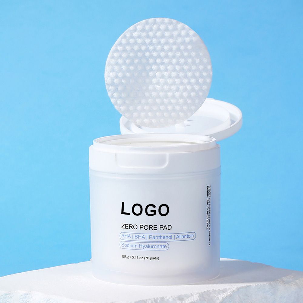 Aha BHA Lactic Acid Face Pore Beauty Toner Pads Wholesale Private Label Facial Cosmetics Skin Care