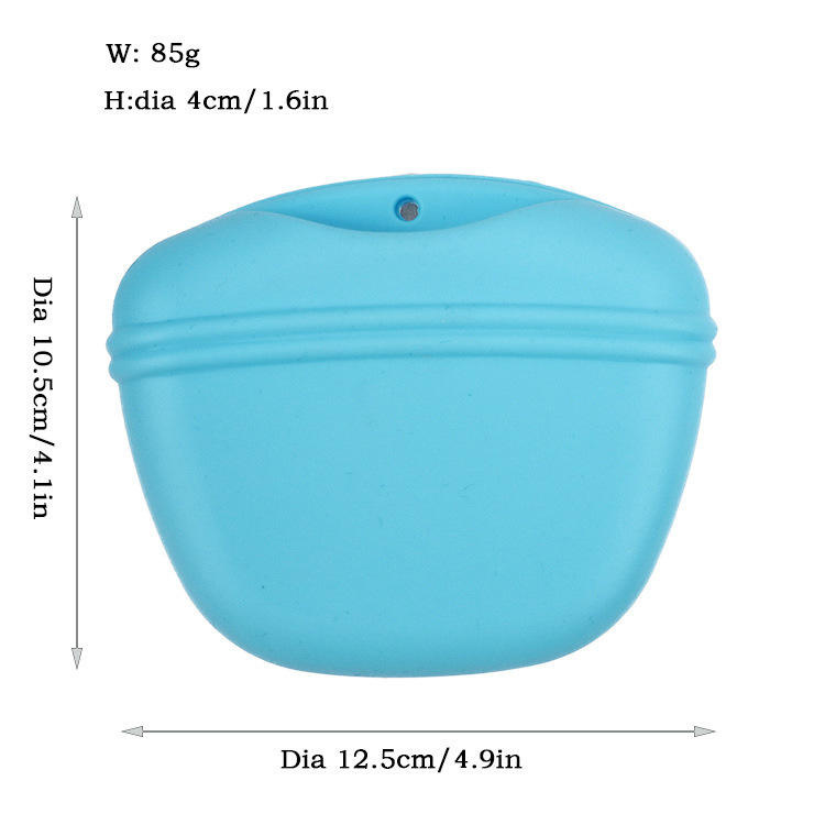 Wholesale Silicone Dog Training Food Bag Portable Waterproof Dog Treat Pouch Pet Snack Bag