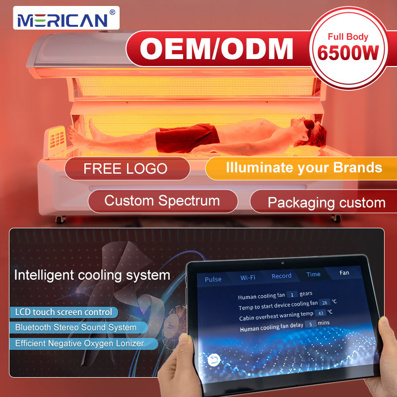 Merican Home Use Full Body Red Light Therapy Bed OEM ODM with Infrared 660nm 850nm PDT Therapy Us Plug Desktop Beauty Equipment