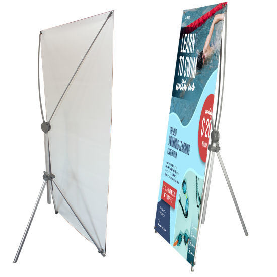 Economical Plastic Retractable X Banner Stand for Outdoor Display Equipment
