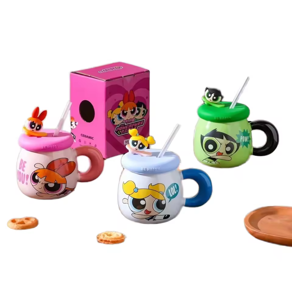 Maimai Nordic Design Ceramic Drink Cup Handle Lid Directly For Coffee Milk Tea Great For Students Outdoor Tours Business Gifts