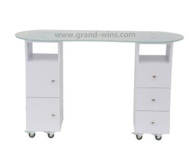 Factory Wholesale Nail Salon Furniture Vented Nail Table Manicure Table