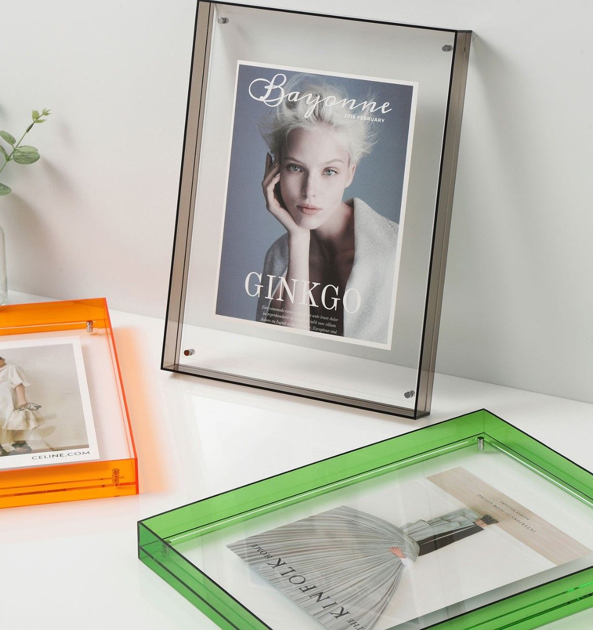 Luxury Rectangle Colorful Plastic Acrylic Transparent Picture Photo Frames