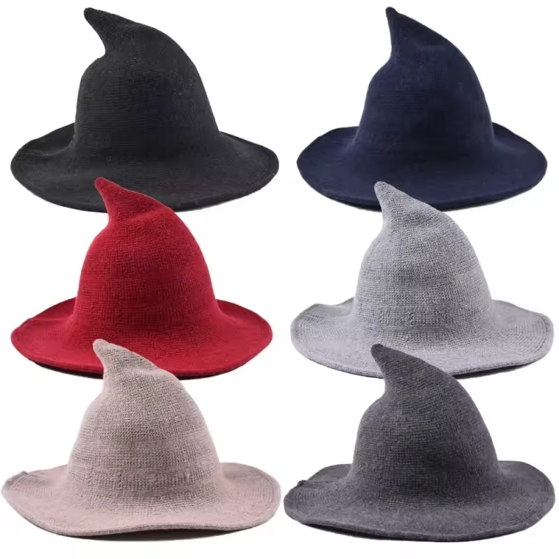 Women's Witch Knitted Costume Wool Knit Hat For Halloween Party Cosplay Masquerade Cosplay Costume Accessory Daily Hat