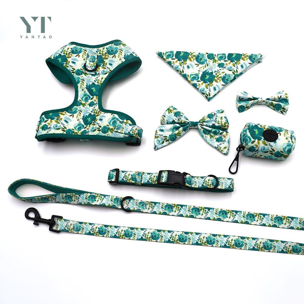 OEM/ODM Personalized Pet Accessories Soft Padded Polyester Print Pattern Dog Harness