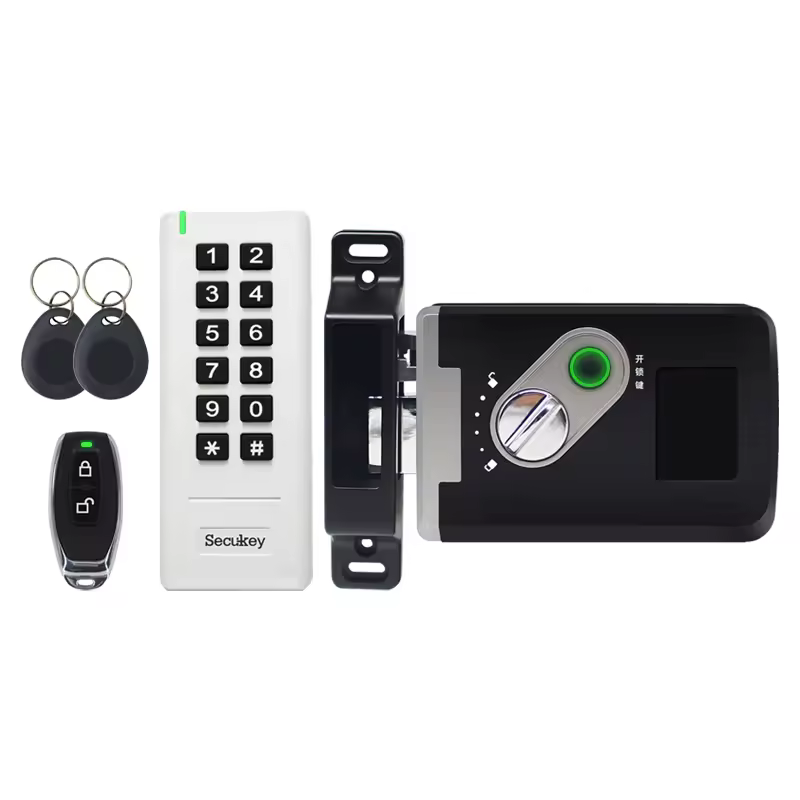 Secukey D7 Wireless Keypad+wireless Lock+1pc Remote Transmitters+2pcs Rfid Tags Wireless Diy Door Lock Kit