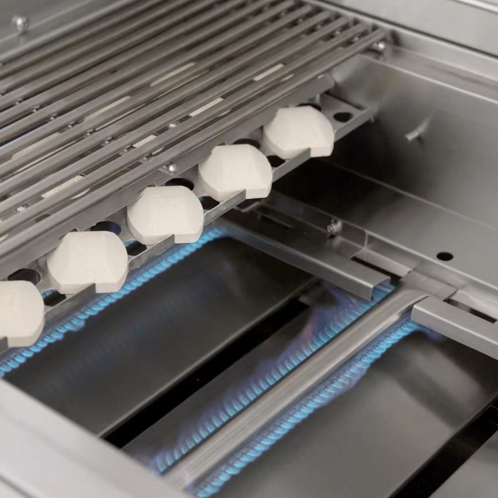 Factory Direct Premium BBQ Grill Accessories Ceramic Briquettes + Stainless Steel Flame Tamer Tray OEM Volcanic Rock Flame Control Plate for Commercial/Resi