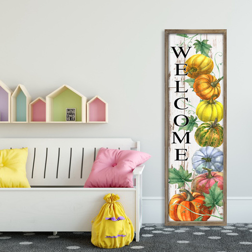 Wholesale Retro Wall Art Greeting Plague Wood Wall Sign