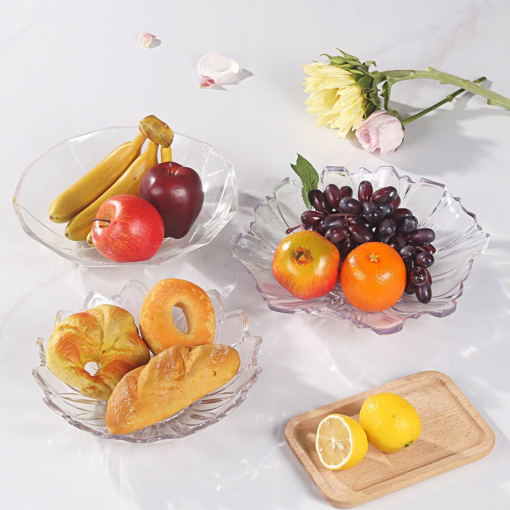 Deep Composite Plastic Fruit Plate Large Capacity Fruit Plate Bread Tray