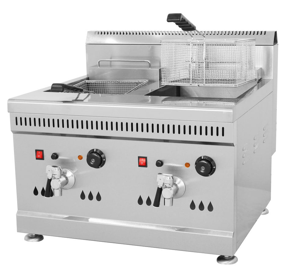 12l *2 Tank Commercial Propane Gas Deep Fryers