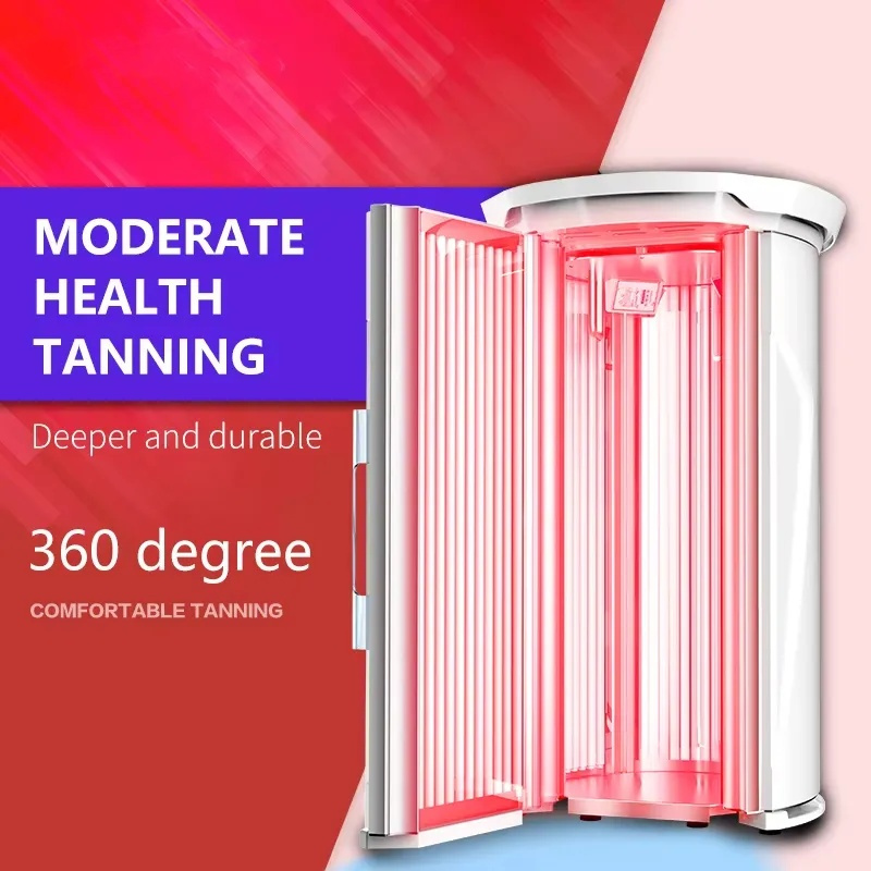 Beauty Equipment Vertical Germany Cosmedico Lamps Solarium UVA and UVB Blue Light Tanning Machine