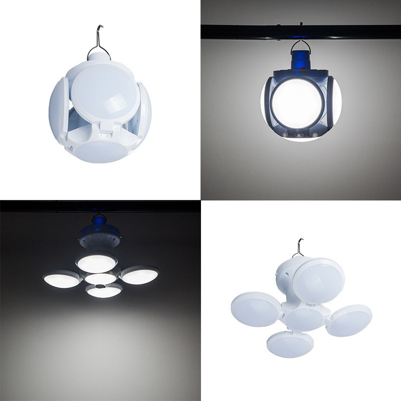 LED High Power Rechargeable Football Folding Bulb Fence Light Outdoor Emergency UFO Solar Camping Tent Lights Lighting