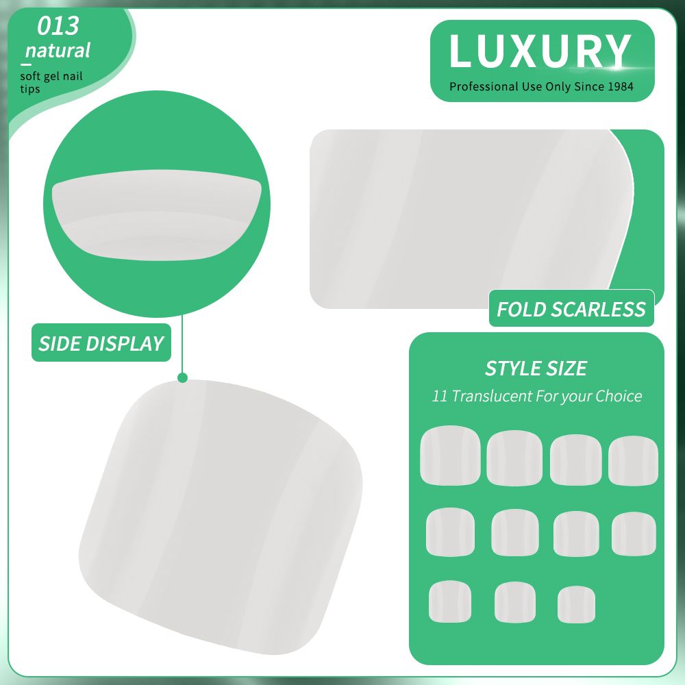 500PCS Short Square Acrylic Toenail Tips Full Coverage French Manicure & Pedicure Designs DIY Nail Art for Women