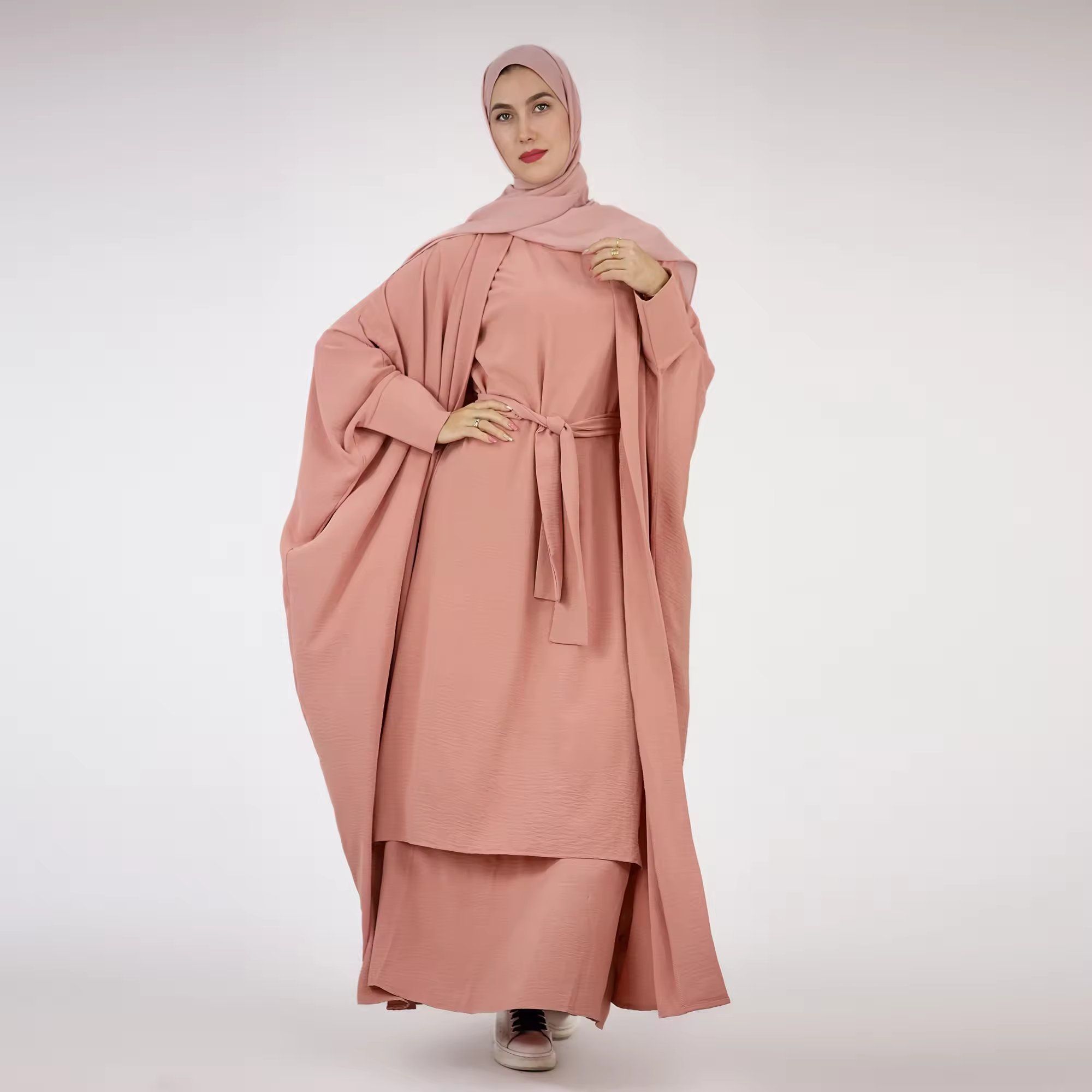 Fashion Islamic Clothing Women Dresses Modest Abaya Fashion 2PCS Set