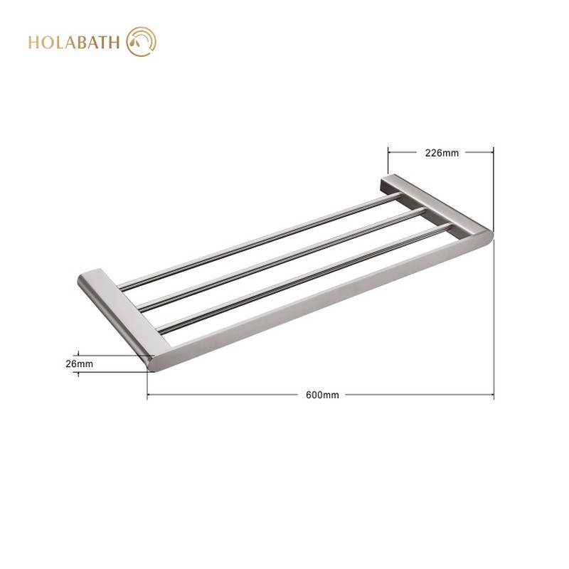 Bath Accessories Bathroom Thicken Stainless Steel Wall Mounted Shower Towel Rack