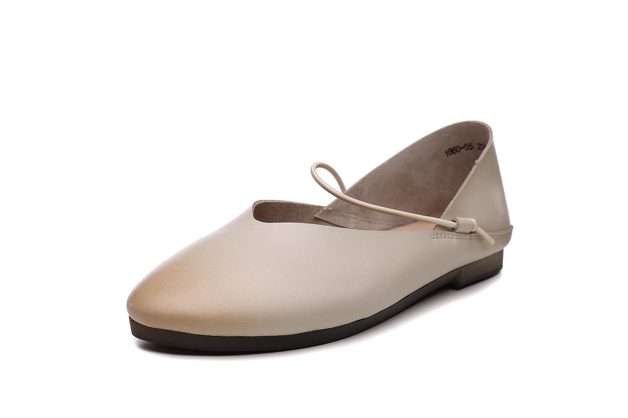 China Women's Shoes Factory Wholesale Walking Style Soft 100% Genuine Leather Flats for Women Sandals Ballet Flats Shoes Ladies