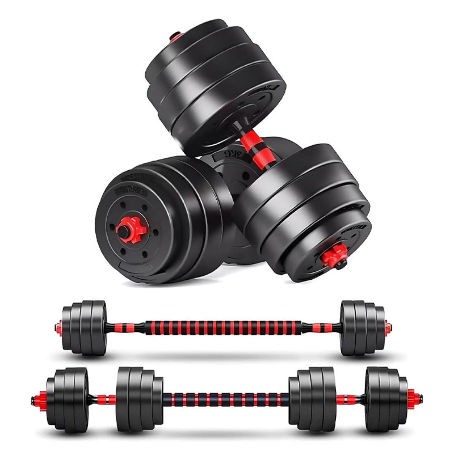 Wholesale Strength Training Body Building Home Workout Cement Barbell Dumbbell Set
