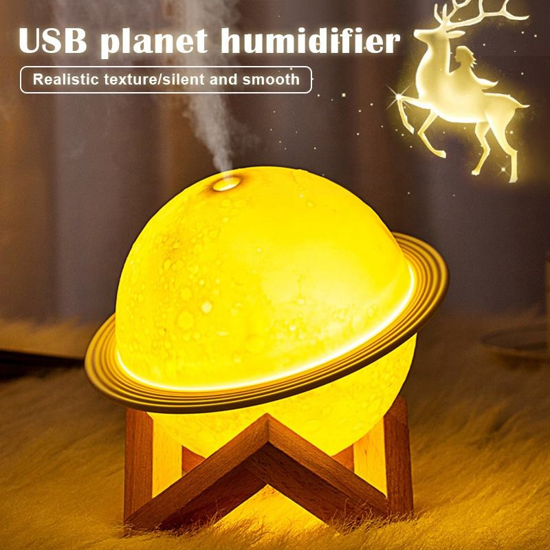 Ultrasonic Moon Lamp Planet Air Humidifier Essential Oil Diffuser Aromatherapy Oil LED Humidifier