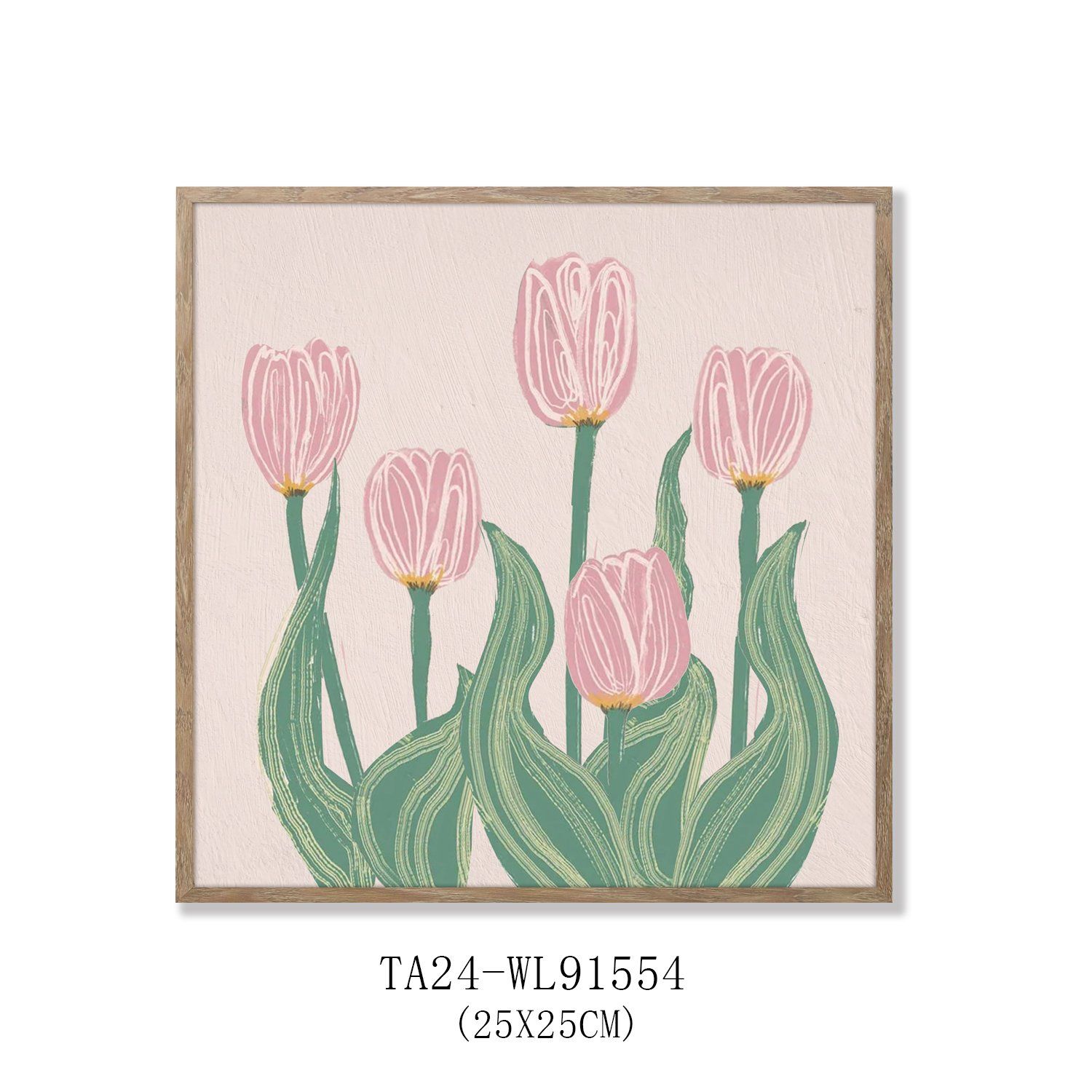 Factory Wall Flowers Decorations for Home Frame Wall Art Painting Pink Flower Pictures Decorative Painting for Living Room