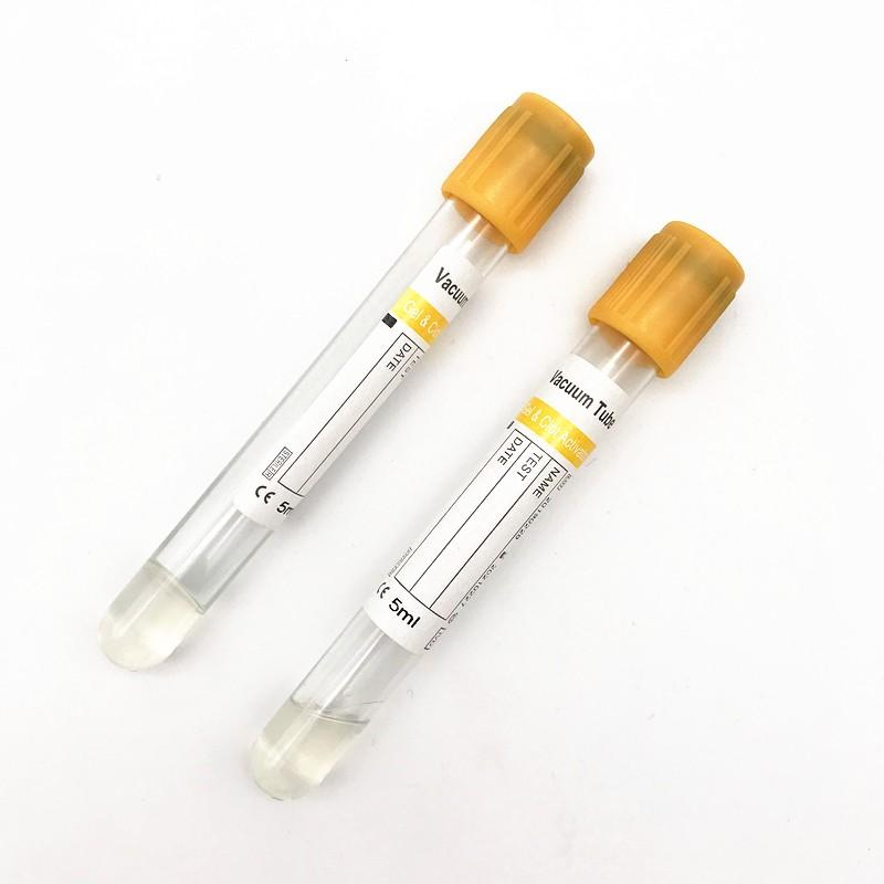 Vacuum Tube Gel Separate The Serum Golden Yellow Cap