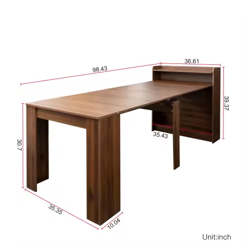New Stock Arrival Living Furniture Modern Wooden Dining Table With Best Price Sintered Foldable And Extendable Dining Table.