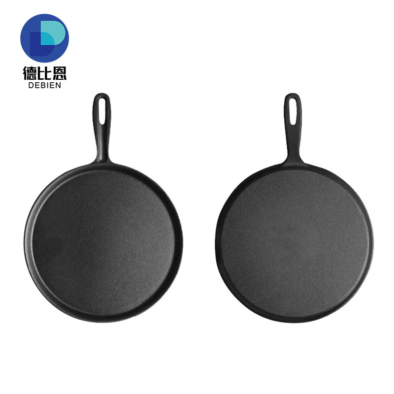Cast Iron Pre-Seasoned Round Cookware Eggs Flat Pan Frying Pan Cast Iron Skillet Healthy in Stock