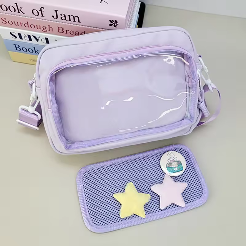 Latest Design Candy Color Lightweight Crossbody For Pin Display Shoulder Messenger Bag For Girls