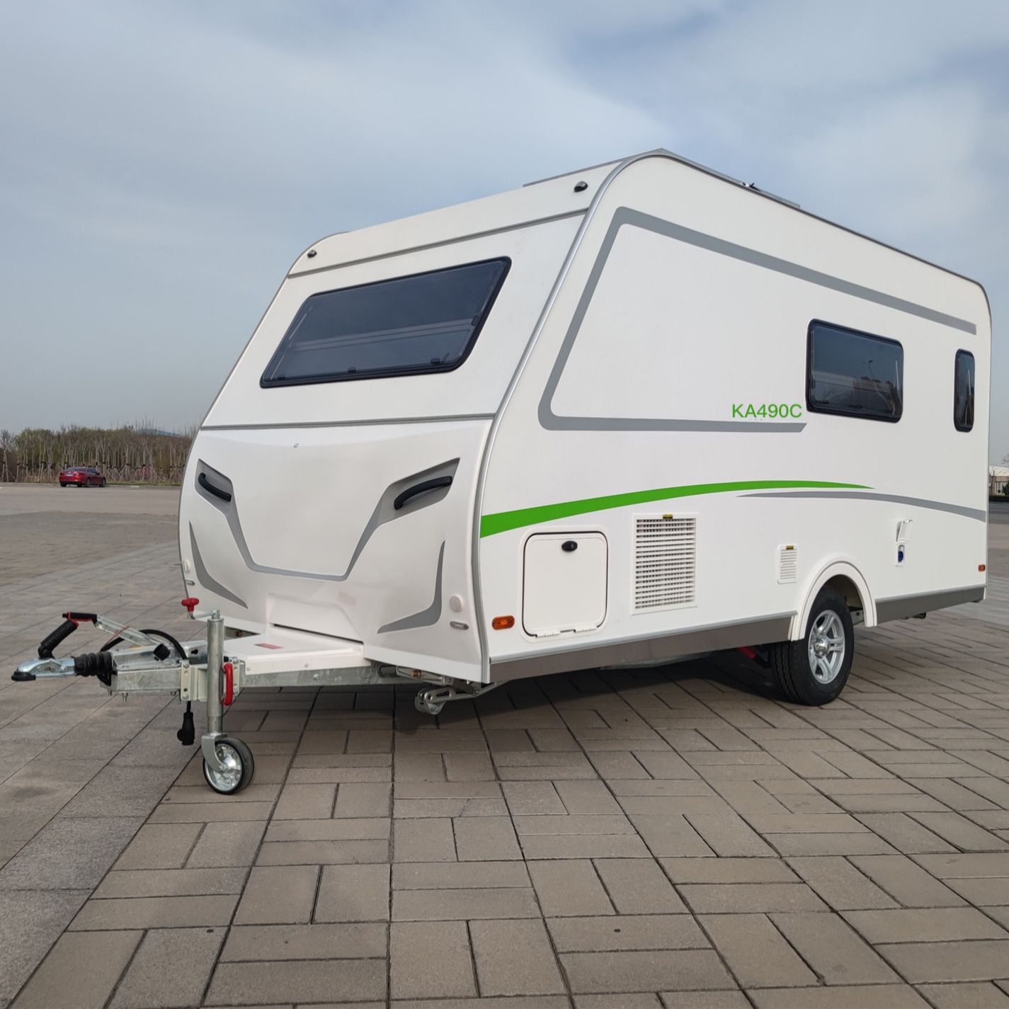 Pet-Friendly Ka490c Camper Travel Trailer - Built-in Pet Kennel & Easy-Clean Flooring for Camping with Pets
