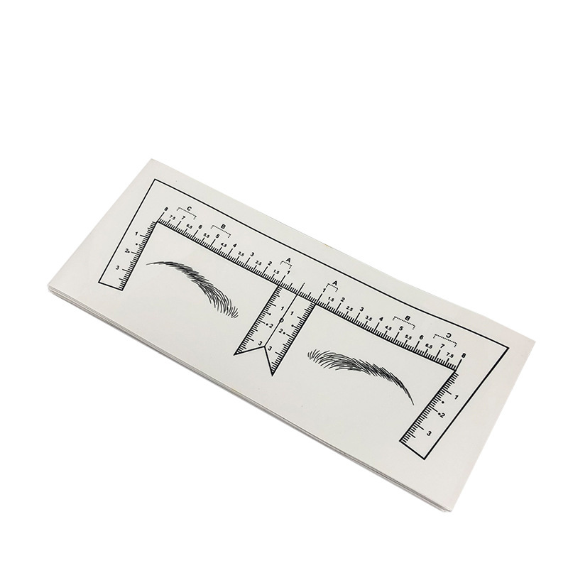 Private Label Eyebrow Shape Stencil Microblading Eyebrows Ruler Sticker for Powder Brows Training Academy