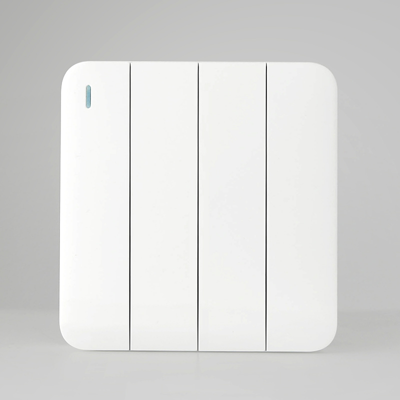 UK Style Factory Price Best Sales wholesale 4 gang 1way Wall Switch Home Light Switches With PC Material