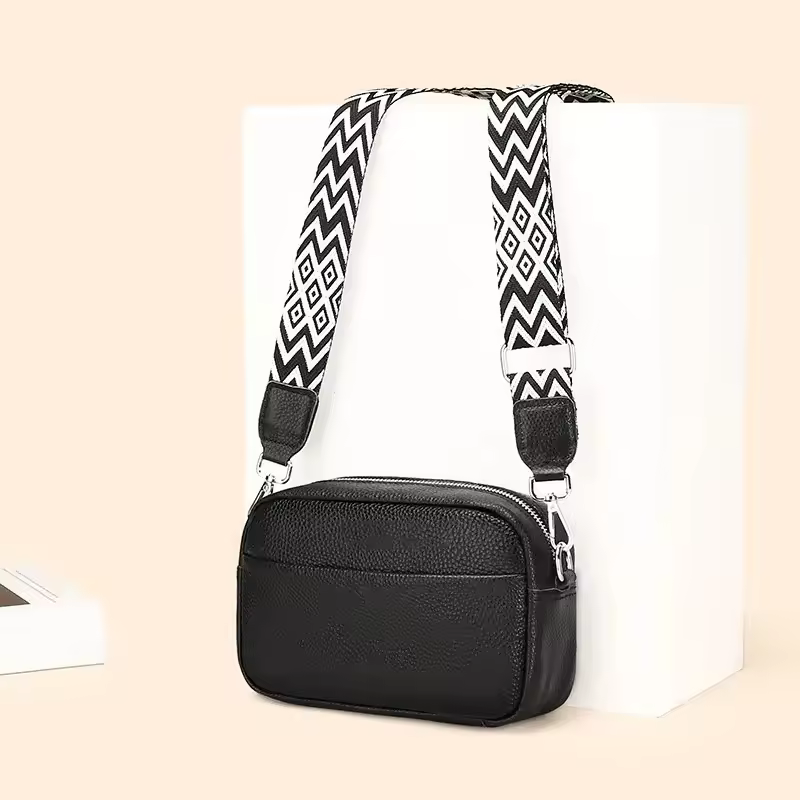 Wholesale Genuine Leather Bags Women New Fashion Simple One Shoulder Crossbody Bag Top Layer Cowhide Small Square Bag