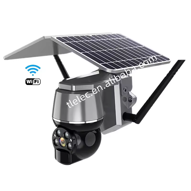 2023 New Wi-fi Solar Ptz Camera Cctv Hd Color Body Sensing Ip67 Webcam Solar