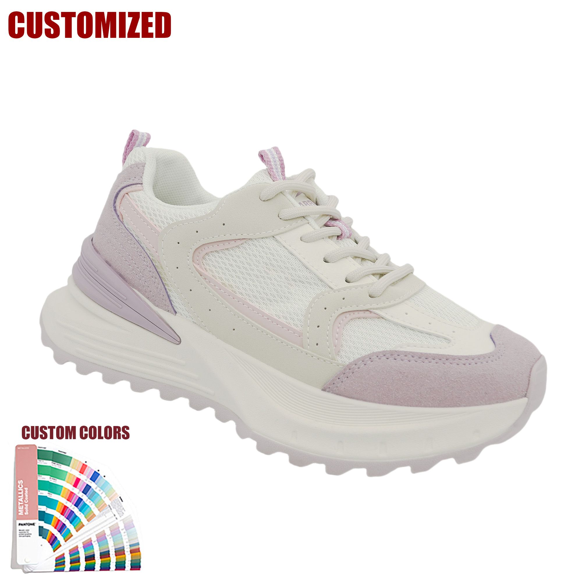 OEM ODM Women's Casual Height Increasing Fashion Casual Shoes Anti-Slip Breathable Hard-Wearing for All Season