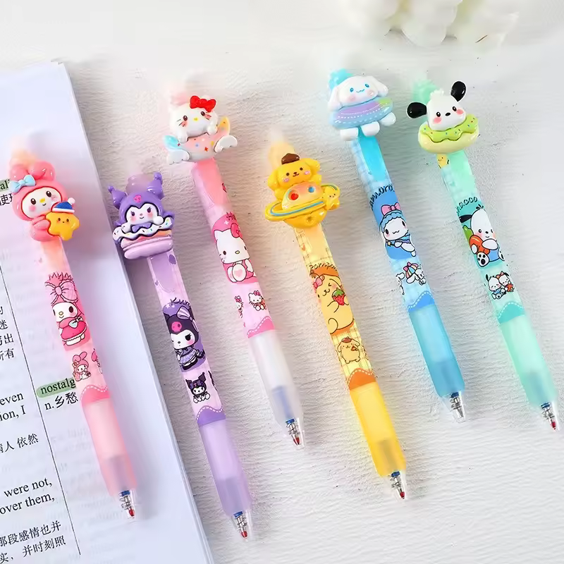 2024 Novel Blue Gel Pen Sanrio Japanese Cartoon 3d Resin Erasable Water Pen Ready To Ship Made Of Durable Plastic