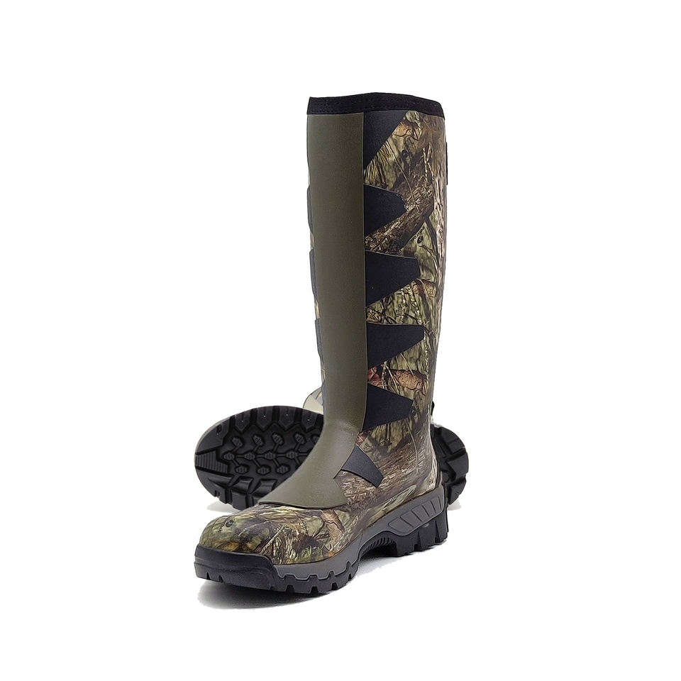 Manufacture Outdoors Waterproof Camouflage Rubber Neoprene Hunting Boots for Men