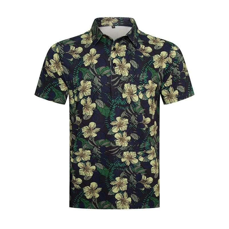 2024 Latest Summer Tropical Rainforest Scenery Theme Men's Golf Polo Shirt